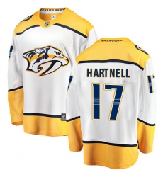 Men's Nashville Predators #17 Scott Hartnell Fanatics Branded White Away Breakaway NHL Jersey