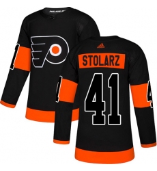 Youth Adidas Philadelphia Flyers #41 Anthony Stolarz Premier Black Alternate NHL Jersey