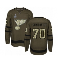 Youth St. Louis Blues #70 Oskar Sundqvist Authentic Navy Blue Alternate 2019 Stanley Cup Final Bound Hockey Jersey