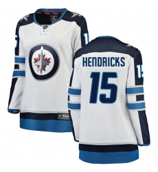 Women's Winnipeg Jets #15 Matt Hendricks Fanatics Branded White Away Breakaway NHL Jersey