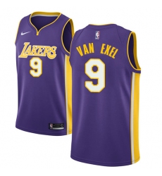 Youth Nike Los Angeles Lakers #9 Nick Van Exel Swingman Purple NBA Jersey - Statement Edition
