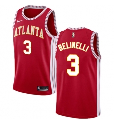 Women's Nike Atlanta Hawks #3 Marco Belinelli Authentic Red NBA Jersey Statement Edition