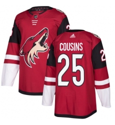 Men's Adidas Arizona Coyotes #25 Nick Cousins Premier Burgundy Red Home NHL Jersey
