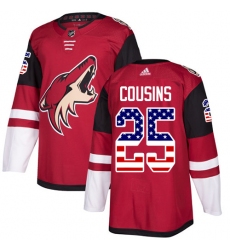 Youth Adidas Arizona Coyotes #25 Nick Cousins Authentic Red USA Flag Fashion NHL Jersey