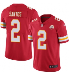 Men's Nike Kansas City Chiefs #2 Cairo Santos Red Team Color Vapor Untouchable Limited Player NFL Jersey