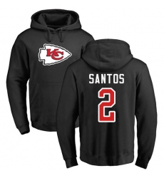 NFL Nike Kansas City Chiefs #2 Cairo Santos Black Name & Number Logo Pullover Hoodie