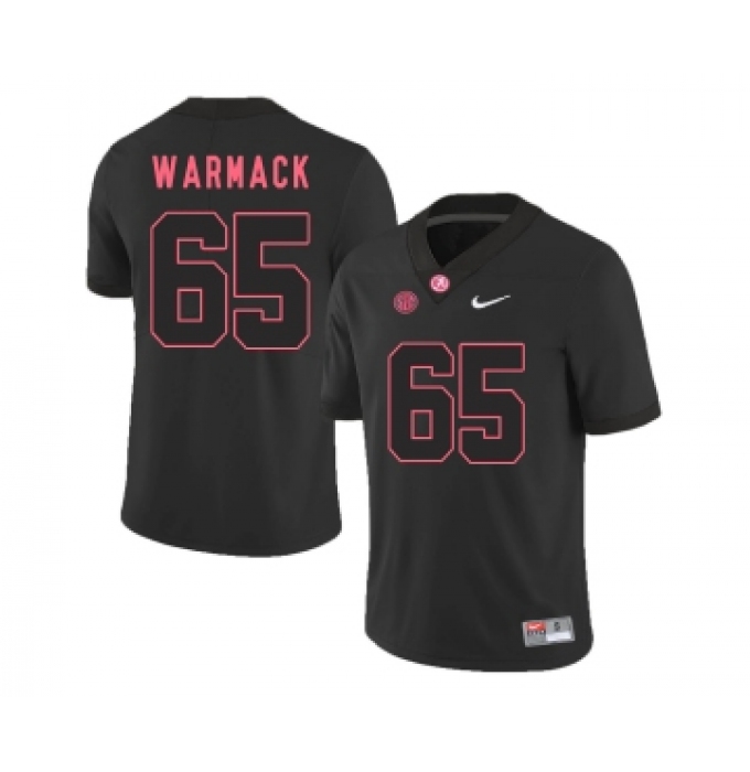 Alabama Crimson Tide 65 Chance Warmack Black College Football Jersey