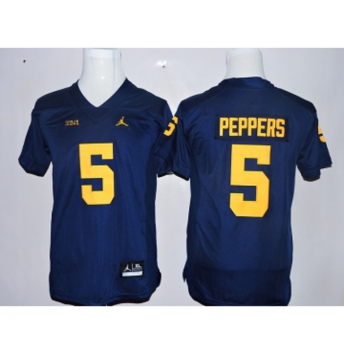 Michigan Wolverines 5 Jabrill Peppers Navy Youth College Football Jersey