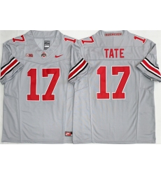 Men's Ohio State Buckeyes #17 Carnell Tate Gray 2025 F.U.S.E. Limited Stitched Jersey