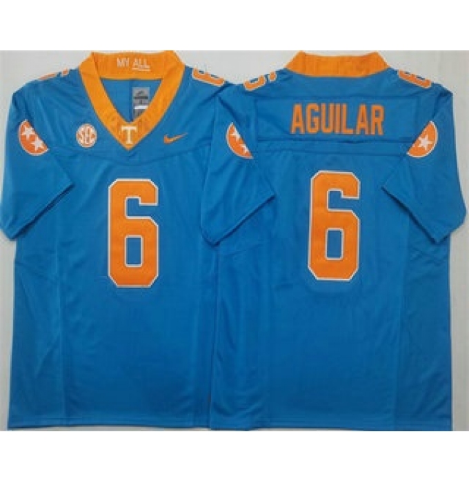 Men's Tennessee Volunteers #6 Joey Aguilar Blue FUSE College Football Jersey
