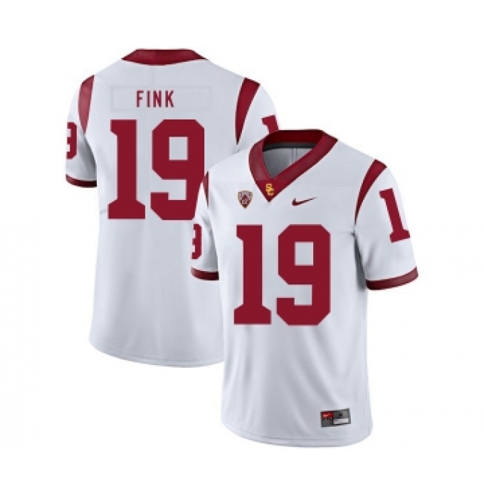 USC Trojans 19 Matt Fink White College Football Jersey