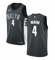 Youth Nike Brooklyn Nets #4 Jahlil Okafor Swingman Gray NBA Jersey Statement Edition