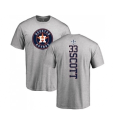 MLB Nike Houston Astros #33 Mike Scott Ash Backer T-Shirt