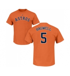 MLB Nike Houston Astros #5 Jeff Bagwell Orange Name & Number T-Shirt