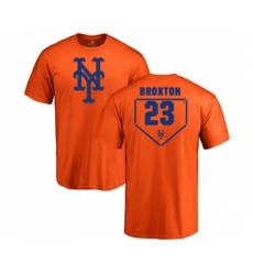 Baseball New York Mets #23 Keon Broxton Orange RBI T-Shirt