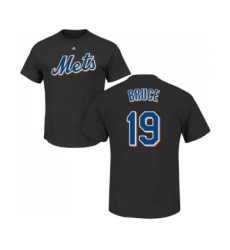 MLB Nike New York Mets #19 Jay Bruce Black Name & Number T-Shirt