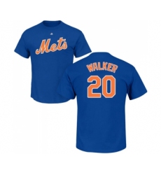 MLB Nike New York Mets #20 Neil Walker Royal Blue Name & Number T-Shirt