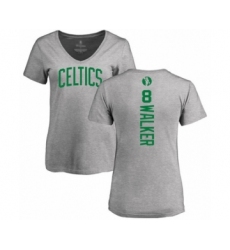 Basketball Women's Boston Celtics #8 Kemba Walker Ash Backer T-Shirt