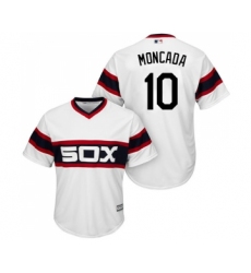 Men's Majestic Chicago White Sox #10 Yoan Moncada Replica White 2013 Alternate Home Cool Base MLB Jerseys
