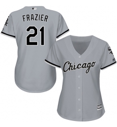 Women's Majestic Chicago White Sox #10 Yoan Moncada Authentic White Fashion Cool Base MLB Jersey