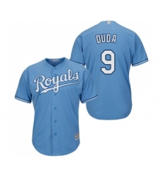 Youth Kansas City Royals #9 Lucas Duda Replica Light Blue Alternate 1 Cool Base Baseball Jersey