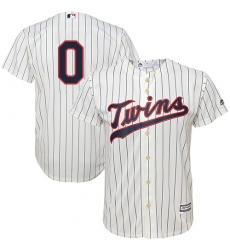 Youth Majestic Minnesota Twins #0 Erick Aybar Authentic Cream Alternate Cool Base MLB Jersey