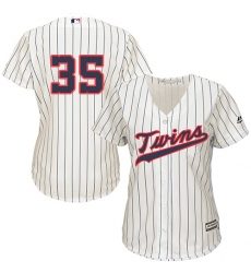 Women's Majestic Minnesota Twins #35 Michael Pineda Authentic Cream Alternate Cool Base MLB Jersey