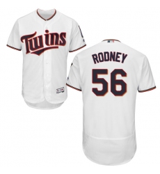 Men's Majestic Minnesota Twins #56 Fernando Rodney White Home Flex Base Authentic Collection MLB Jersey