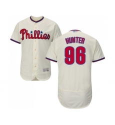Men's Philadelphia Phillies #96 Tommy Hunter Cream Alternate Flex Base Authentic Collection Baseball Jersey