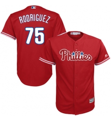 Men's Majestic Philadelphia Phillies #75 Francisco Rodriguez Replica Red Alternate Cool Base MLB Jersey