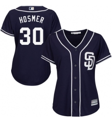 Women's Majestic San Diego Padres #30 Eric Hosmer Replica Navy Blue Alternate 1 Cool Base MLB Jersey