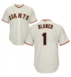 Youth Majestic San Francisco Giants #1 Gregor Blanco Replica Cream Home Cool Base MLB Jersey