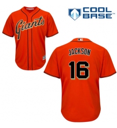Youth Majestic San Francisco Giants #16 Austin Jackson Replica Orange Alternate Cool Base MLB Jersey