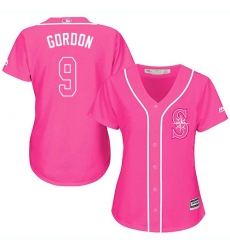 Women's Majestic Seattle Mariners #9 Dee Gordon Replica Pink Fashion Cool Base MLB Jersey