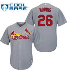 Men's Majestic St. Louis Cardinals #26 Bud Norris Replica Grey Road Cool Base MLB Jersey