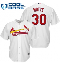 Youth Majestic St. Louis Cardinals #30 Jason Motte Authentic White Home Cool Base MLB Jersey