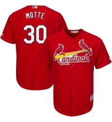 Youth Majestic St. Louis Cardinals #30 Jason Motte Replica Red Alternate Cool Base MLB Jersey