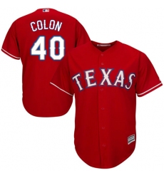 Youth Majestic Texas Rangers #40 Bartolo Colon Replica Red Alternate Cool Base MLB Jersey