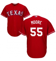 Men's Majestic Texas Rangers #55 Matt Moore Replica Red Alternate Cool Base MLB Jersey