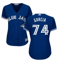 Women's Majestic Toronto Blue Jays #74 Jaime Garcia Replica Blue Alternate MLB Jersey