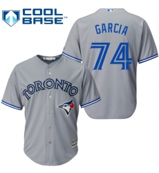 Youth Majestic Toronto Blue Jays #74 Jaime Garcia Replica Grey Road MLB Jersey
