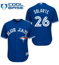 Youth Majestic Toronto Blue Jays #26 Yangervis Solarte Authentic Blue Alternate MLB Jersey