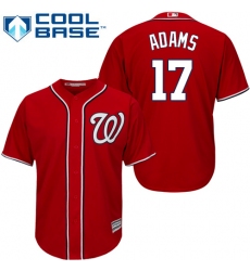 Men's Majestic Washington Nationals #17 Matt Adams Replica Red Alternate 1 Cool Base MLB Jersey