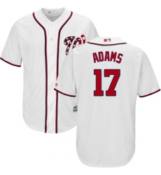 Men's Majestic Washington Nationals #17 Matt Adams Replica White Home Cool Base MLB Jersey