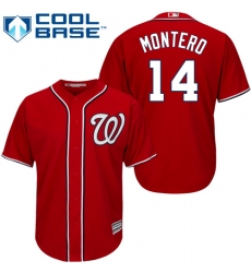 Men's Majestic Washington Nationals #14 Miguel Montero Replica Red Alternate 1 Cool Base MLB Jersey