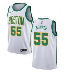 Men's Nike Boston Celtics #55 Greg Monroe Swingman White NBA Jersey - City Edition