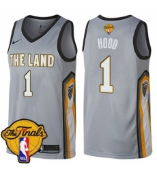 Men's Nike Cleveland Cavaliers #1 Rodney Hood Swingman Green Salute to Service 2018 NBA Finals Bound NBA Jersey