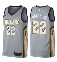 Youth Nike Cleveland Cavaliers #22 Larry Nance Jr. Swingman Gray NBA Jersey - City Edition