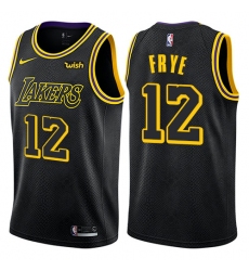 Youth Nike Los Angeles Lakers #12 Channing Frye Swingman Black NBA Jersey - City Edition