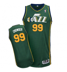 Youth Adidas Utah Jazz #99 Jae Crowder Authentic Green Alternate NBA Jersey